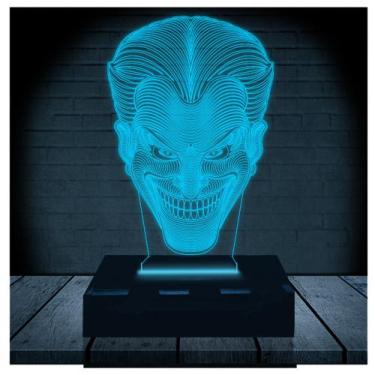 Imagem de Luminária Led Abajur  3D  Coringa Batman Dc 2 - Rb Criações