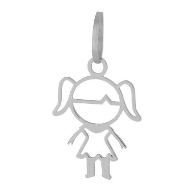 Imagem de Pingente Aço Menina Laser 16x13mm