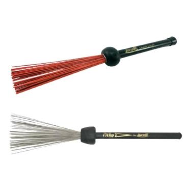 Imagem de Kt 1 Vassourinha Aço Retrátil E 1 Vassourinha Náilon Cajón