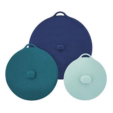 Imagem de Dash Tampas de silicone, 20 cm, 25 cm, 30 cm, turquesa/azul-petróleo/meia-noite