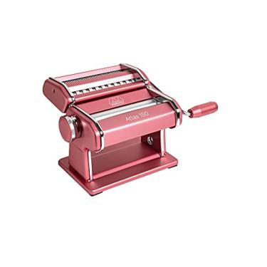 Imagem de Marcato Máquina Atlas 150, feita na Itália, rosa, inclui cortador de massa, manivela e instruções (sem garantia de versão em português)