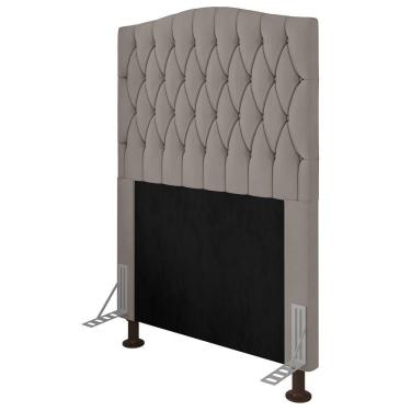 Imagem de Cabeceira Estofada Box Solteiro Greta 90cm Com Frame Bege