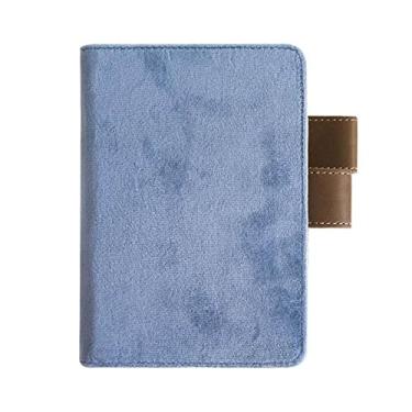 Imagem de A5 A6 Planner Capa de Livro Tecido Arte Caderno Diário do Aluno Papelaria Escolar, Azul Marinho, A6