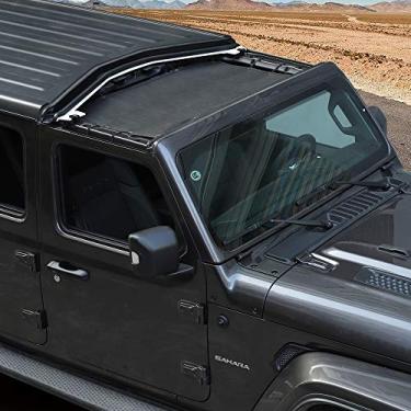 Imagem de Biquíni de malha com proteção UV SunShade, para Jeep Wrangler JL JLU 2 portas (preto liso)