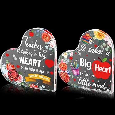 Imagem de 2 peças de presente de agradecimento para professores, para mulheres, presente de professor de agradecimento para volta às aulas, primeiro dia de aula, formatura, professores, para mulheres, decoração de mesa de escritório e peso de papel