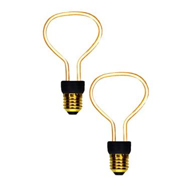 Imagem de 2X Lâmpada Arco Simples Poptem Filamento De Led Bivolt 4W Não Dimerizável Decorativa