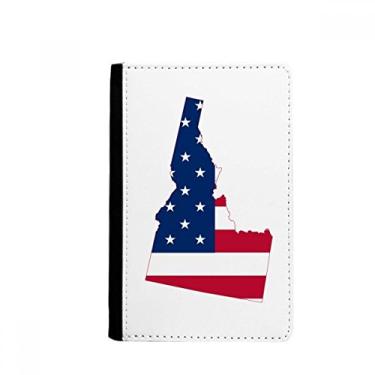 Imagem de Idaho America Map Stars Stripes Flag Passport Holder Notecase Burse Wallet Cover Card Purse, Multicolor