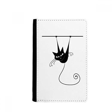 Imagem de Climb Rail Suporte de passaporte animal Halloween gato preto Notecase Burse capa carteira porta-cartão, Multicolor