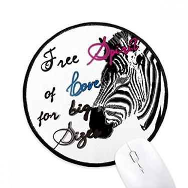 Imagem de Tapete de rato simples com letra animal para mesa de escritório tapete redondo para computador