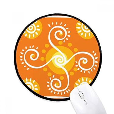Imagem de DIYthinker Volume Orange México Totems Civilização Antiga Mouse Pad Desktop Office Tapete Redondo para Computador