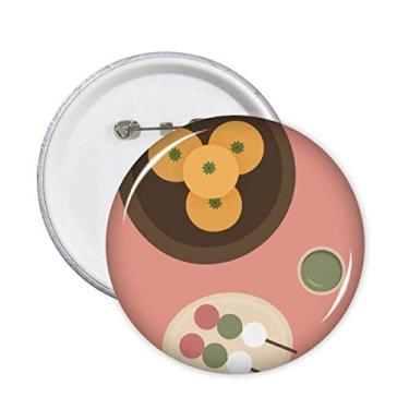 Imagem de Alfinetes de lanche de comida japonesa local emblema botão decoração acessório 5 peças