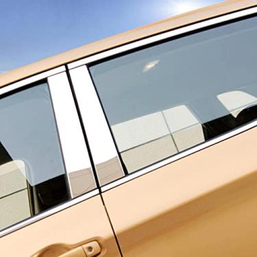 Imagem de KJWPYNF Para Nissan Qashqai J11 2014-2017, moldura de janela de carro, tiras de realce de guarnição de acabamento inoxidável