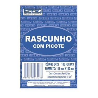 Imagem de Bloco Rascunho Com Picote São Domingos 115mmx160mm Pacote Com 10 Unida