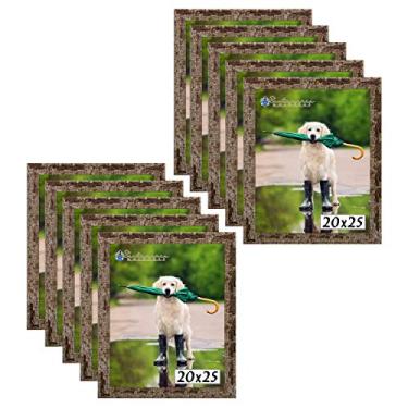 Imagem de Kit 10 Porta Retrato Molduras 20x25 Marrom