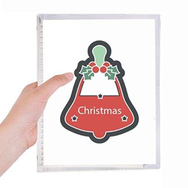 Imagem de Caderno de Natal com ícones de desenho animado de Natal e folhas soltas Diário Recarregável