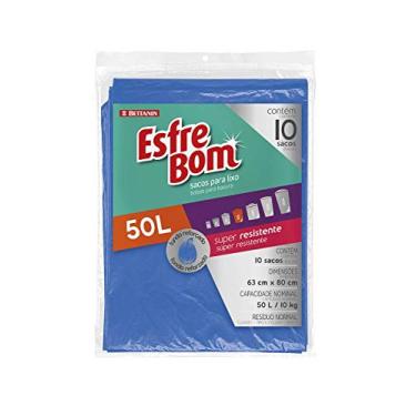 Imagem de EsfreBom - Saco para Lixo Almofada Pack com 10 Sacos de 50 Litros, Cor Azul, Bettanin