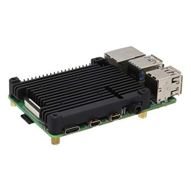 Imagem de Geekworm Raspberry Pi 4 11 mm Embedded Heatsink (P165-B), Raspberry Pi 4 Heatsink/Radiator Compatível com Raspberry Pi 4 Model B Computer e Pi 4 Expansion Board Support POE Extension