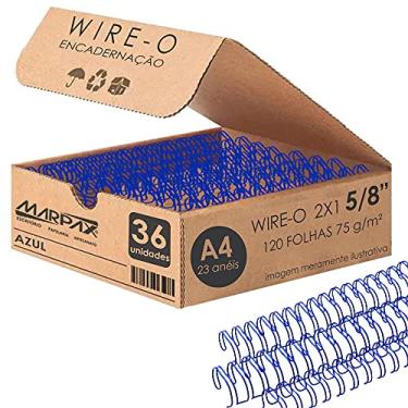 Imagem de Wire-o para Encadernação 2x1 A4 Azul 5/8 para 120fls 36un