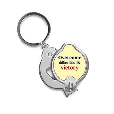 Imagem de Cortador de unhas de dedo difícil Persistence Victory Overcome Tesoura de aço inoxidável