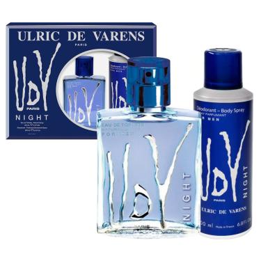 Imagem de Kit Perfume Feminino udv Night de Ulric de Varens Eau de Toilette 100 mL e Desodorante 200ml