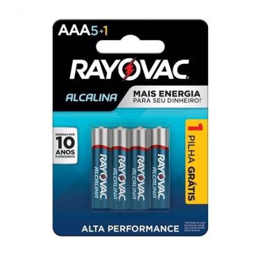 Imagem de Pilha Alcalina Aaa6 Rayovac Cartela C-6 Unid. - Pç - 6