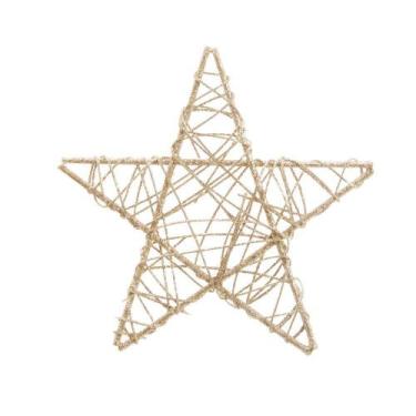 Imagem de Estrela Decoração Natalina 25cm Cor Nude 1 Unidade Plástico - Cromus