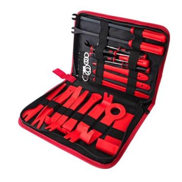Imagem de QUETHEDS Kit de ferramentas de remoção de guarnição de carro, conjunto de removedor de estofados para painel de painel de porta automática com painel de bolsa de armazenamento