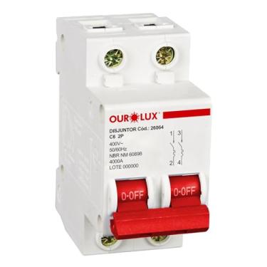 Imagem de Disjuntor 6A 2P Curva C 4kA OUROLUX