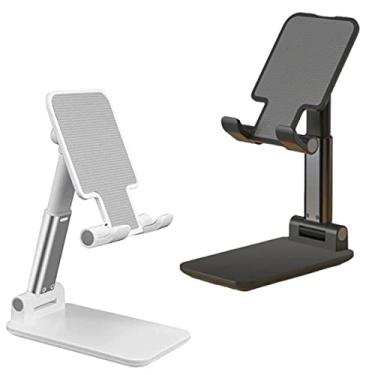 Imagem de Suporte Para Celular Modelo de Mesa Articulado Ajustável Branco