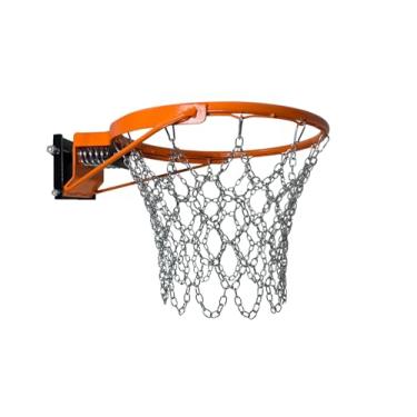 Imagem de Aro De Basquete Oficial Retrátil Molas E Rede Corrente Aço