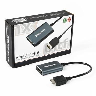 Imagem de BITFUNX Adaptador HDMI para PS2 - Interruptor RGB para YPbPr incorporado, adaptador de videojogos Plug & Play sem atrasos, adaptador conversor HDMI para consola de jogos PS2