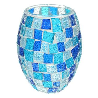 Imagem de Abajur de vidro manchado luz pingente de vidro lustre azul lustre turco cobertura de luz de chão abajur de parede lâmpada gaiola guarda abajures pequeno abajur de vidro sombra de vidro (Color : As Sh