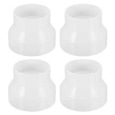 Imagem de PATIKIL Redutor de duto de 10 cm a 7,6 cm, pacote com 4 conectores de duto, adaptador em linha, aumentador de ventilação de plástico ABS para ventilação de ar de resfriamento de aquecimento HVAC