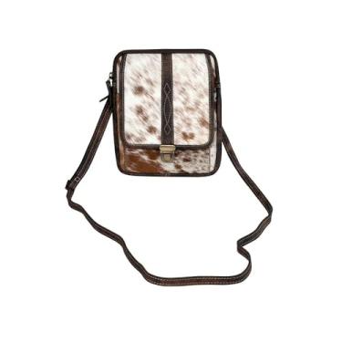 Imagem de Myra Bag Bolsa de ombro feminina - Bolsa tiracolo de couro de Hairon Ocidental Upcycled, Mini luz Santa Mesa