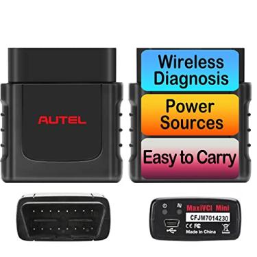 Imagem de Autel MaxiVCI Mini conector de interface de comunicação de veículo Bluetooth sem fio Bluetooth compacto Auto OBD2 Scanner para MK808BT MK808TS MX808TS MP808TS TS608 MS906S Reset de óleo EPB BMS SAS