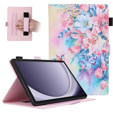 Imagem de Dteck Capa fólio para tablet Samsung Galaxy Tab A9 Plus 27.9 cm 2023 (SM-X210) - Capa de couro PU à prova de choque [função hibernar automática e suporte/slots/S Pen Loop embutido], capa protetora