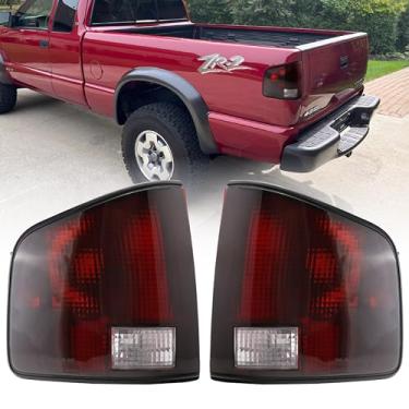 Imagem de Luz traseira USR 94-04 S10 – Conjunto de lâmpadas traseiras de substituição (esquerda + direita) compatível com Chevy S-10 Pick Up 1994-2004/GMC Sonoma e Isuzu Hombre 1996-2000 (lente vermelha cereja
