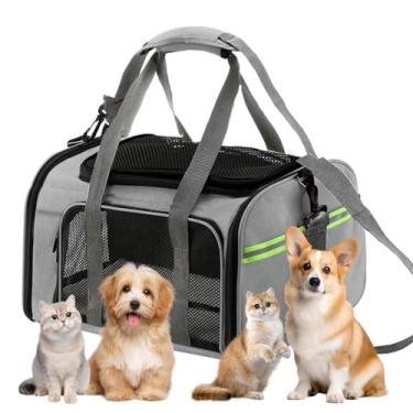 Imagem de Bolsa Transporte Pet Ventilação em 4 lados Bolsa Transporte Pet Avião Para LATAM Paw Up (Cinza)