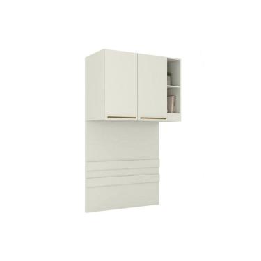 Imagem de Modulado de Quarto Armário Ponte Aéreo Solteiro MC12 Seletto c/ 2 Portas e 2 Nichos Areia - Henn