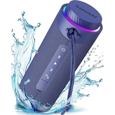 Imagem de Caixa de Som TR0NSMART T7, Bluetooth 5.3, Portátil, Potência de 30w, Proteção contra água IPX7 Impermeável, Luzes LED, Som Stereo de Alta Fidelidade, e com EQ para Festas, Viagens (Azul)
