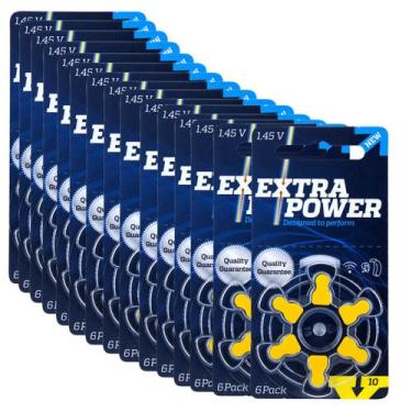 Imagem de Pilha Auditiva 10 Extra Power Bateria Pr70 Kit 90 Unidades