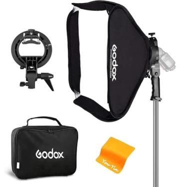 Imagem de Godox GODOX Soft Box 61 cm x 61 cm com suporte Speedlite tipo S, kit softbox portátil preto e branco para GODOX AD200Pro AD200 V860II TT685II TT600 TT350
