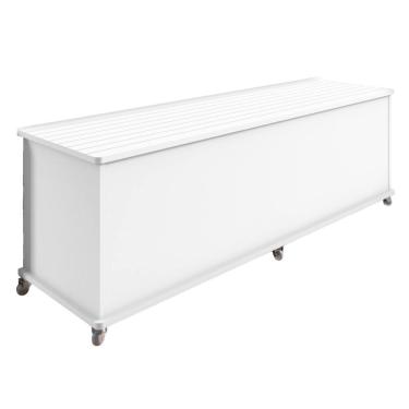 Imagem de Baú para Quarto com Rodizios Samir Branco