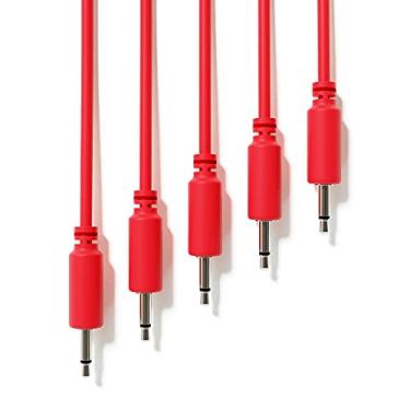 Imagem de ExcelValley - Pacote com 5 - Cabos de Patch Mono Modulares - Sintetizador Eurorack TS 3,5 mm 1/20.3 cm [Vermelho | 200 cm - 78,74"]