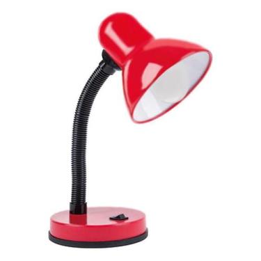 Imagem de Luminária De Mesa Flexível Bivolt E27 Cor Vermelha - Luminaria, Bivolt