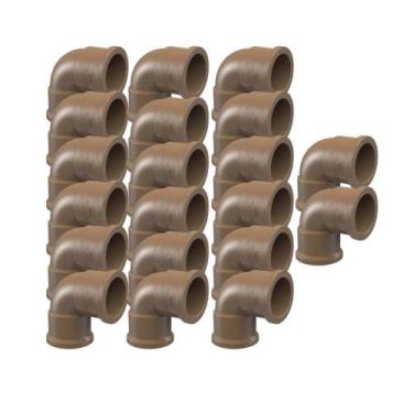 Imagem de Kit 20 Joelho 90* Soldável Pvc Marrom 3/4" (25MM) Tigre