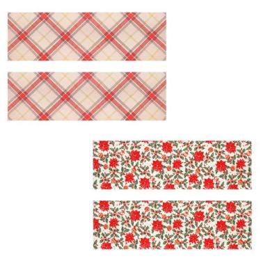 Imagem de Jogo Toalha de Mesa Trilho 2 Peças Estampa Natal Algodão 45x160cm Cele