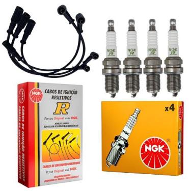 Imagem de Kit Cabo e Vela Ignição Fiat Uno Palio Siena 1.0/1.3 8v Fire