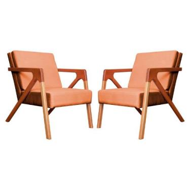 Imagem de Kit 02 Poltronas Decorativa Monalisa para Escritório Veludo Cores - DS