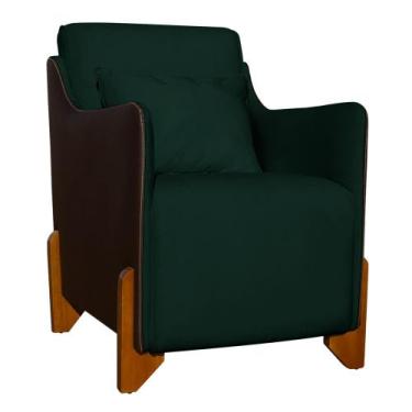 Imagem de Poltrona Decorativa P/ Sala Quarto Heloisa Veludo Composê em material 